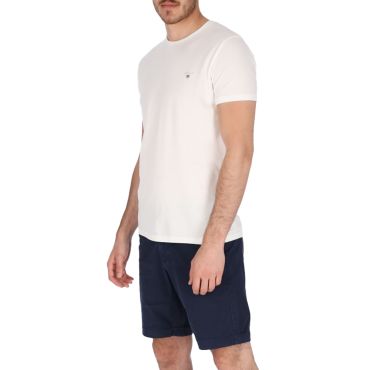 חולצת טישרט גאנט קצרה לוגו קלאסי Slim Pique גברים