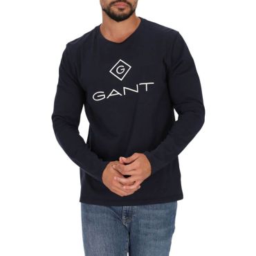 חולצת טישרט גאנט ארוכה Logo גברים