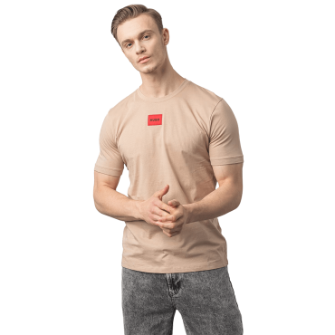 חולצת טישרט קצרה הוגו Logo Label גברים