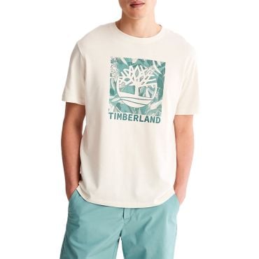 חולצת טישירט קצרה טימברלנד הדפס לוגו גברים