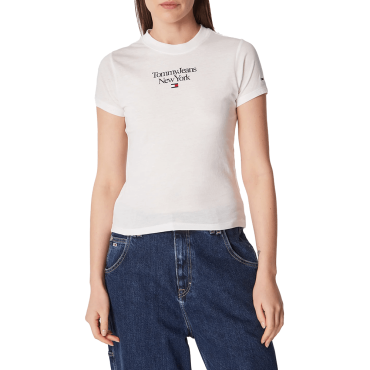 חולצת טישירט קצרה טומי הילפיגר כיתוב לוגו ניו יורק נשים