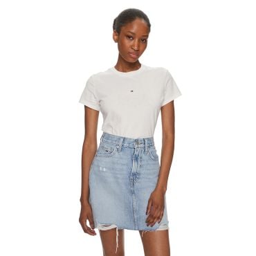 חולצת טישרט קצרה טומי הילפיגר Slim Tonal Linear נשים