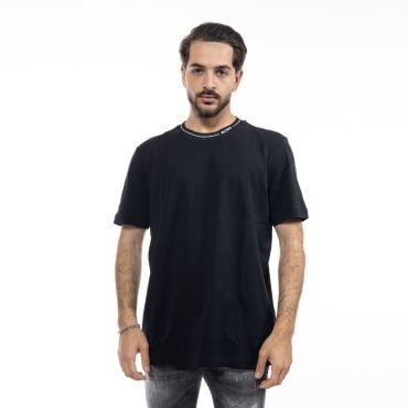 חולצת טישרט קצרה הוגו בוס Chain-Print Logo גברים