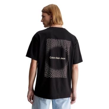 חולצת טישרט קלווין קליין קצרה Square Frequency Logo גברים