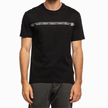 חולצת טישרט קלווין קליין קצרה Logo Stripe T-Shirt גברים