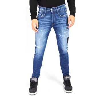 ג'ינס עם קרעים ופאצ’ים ריפליי גברים