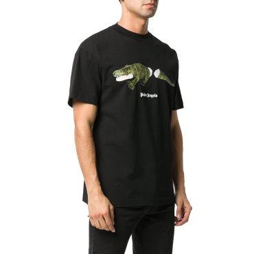 חולצת טישרט פאלם אנג'לס קצרה הדפס לוגו תנין גברים